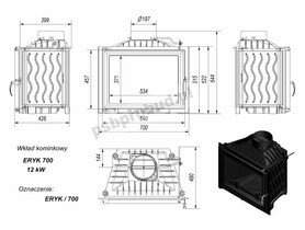 Wkład kominkowy ERYK 700 12