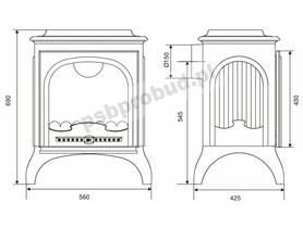 Piec wolno stojący INVICTA SEVILLE antracyt 10 kW