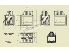 Wkład kominkowy Zuzia 16 kW tunel