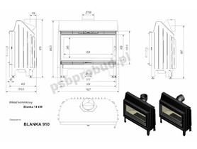 Wkład kominkowy Blanka 910 14 kW