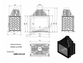 Wkład kominkowy AMELIA LUX 25