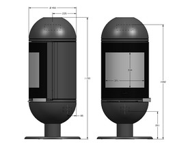 Piec wolnostojący ALTAIS antracyt 6 kW Invicta