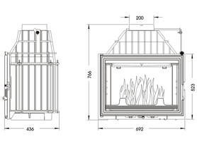 Wkład kominkowy UNIFLAM 700 LUX 